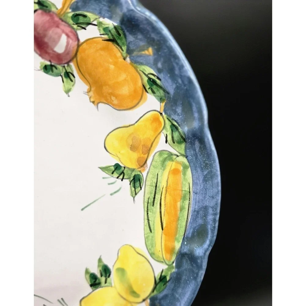 Set/4 Vintage Italian Pottery Procida Vietri 10.25